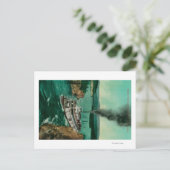 Five Finger Rapids mit Steamer White Horse Postkarte (Stehend Vorderseite)