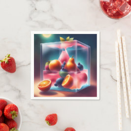 Five Fruits AI art Serviette