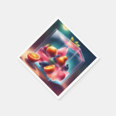 Five Fruits AI art Serviette (Ecke)