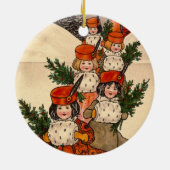 Five Girls With Furry Muffs - Florence Hardy Keramik Ornament (Hinten)