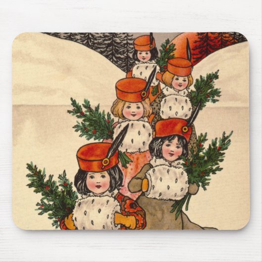 Five Girls With Furry Muffs - Florence Hardy Mousepad (Vorne)