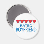 Five Heart Boyfriend Magnet (Vorderseite/Rückseite)