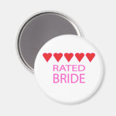 Five Heart Bride Magnet (Vorderseite/Rückseite)