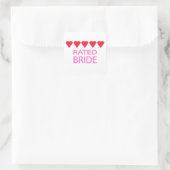 Five Heart Bride Quadratischer Aufkleber (Tasche)