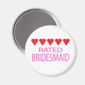 Five Heart Bridesmaid Magnet (Vorderseite/Rückseite)