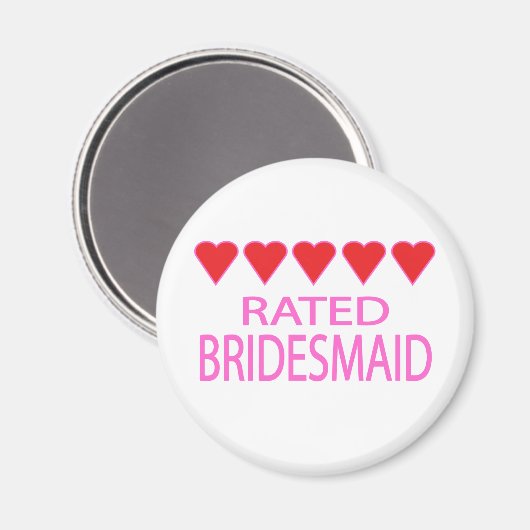 Five Heart Bridesmaid Magnet (Vorderseite/Rückseite)