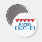Five Heart Brother Magnet (Vorderseite/Rückseite)