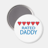 Five Heart Daddy Magnet (Vorderseite/Rückseite)