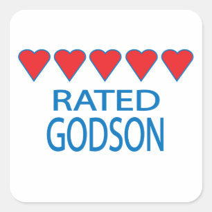 Five Heart Godson Quadratischer Aufkleber
