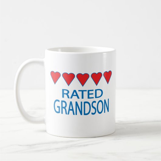 Five Heart Grandson Kaffeetasse (Links)