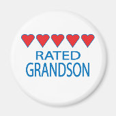 Five Heart Grandson Magnet (Vorne)