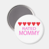 Five Heart Mommy Magnet (Vorderseite/Rückseite)