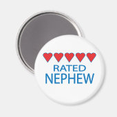 Five Heart Nephew Magnet (Vorderseite/Rückseite)