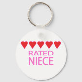 Five Heart Niece Schlüsselanhänger (Vorderseite)