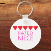 Five Heart Niece Schlüsselanhänger (Vorderseite)