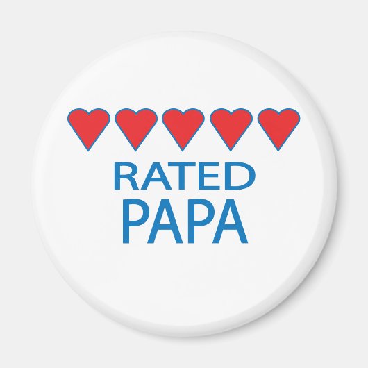 Five Heart Papa Magnet (Vorne)