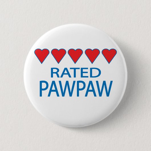 Five Heart PawPaw Button (Vorderseite)