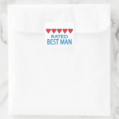 Five Heart Trauzeuge Quadratischer Aufkleber (Tasche)