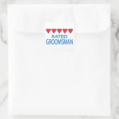 Five Heart Trauzeuge Quadratischer Aufkleber (Tasche)