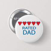 Five Heart Vater Button (Vorne & Hinten)