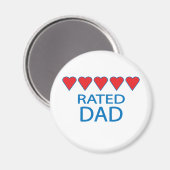 Five Heart Vater Magnet (Vorderseite/Rückseite)