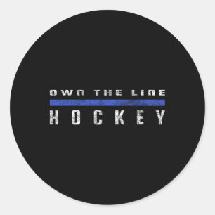 Five Hole Hockey Geschenke und Designs - Uni Kids  Runder Aufkleber