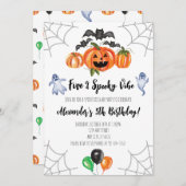 Five is a Spooky Vibe 5th Birthday Invitation Einladung (Vorne/Hinten)