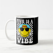 Five Is A Vibe 5th Birthday Groovy Boys Girls 5 Ye Kaffeetasse (Links)