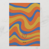 Five is a Vibe, Blue Orange Yellow 5th Birthday Einladung (Rückseite)