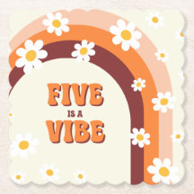 Five is a Vibe Retro Regenbogen Gänseblümchen 5. G