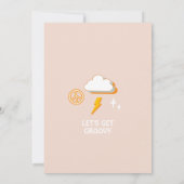 Five ist A Vibe Hippie 70's Retro Boy 5. Geburtsta Einladung (Rückseite)