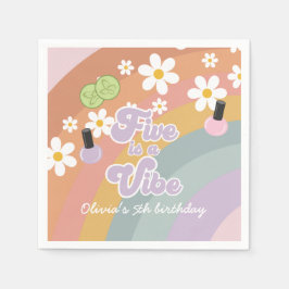 Five ist ein lebhafter Wellness-Center Rainbow 5.  Serviette