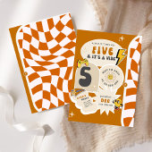 Five ist ein Vibe 5. Retro Einladung