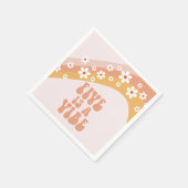 Five ist ein Vibe Groovy Retro Rainbow 5. Geburtst Serviette (Ecke)