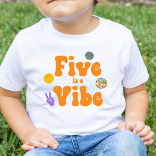 Five ist ein Vibe Retro 70's 5. Kleinkind T-shirt