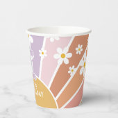 Five ist ein Vibe Retro Rainbow Pappbecher (Links)