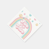 Five ist ein Vibe Retro Summer Rainbow Serviette (Ecke)