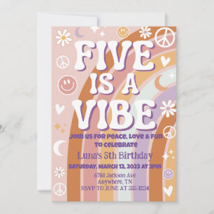 Five ist eine Vibe 5. Geburtstagsfeier Einladung