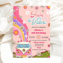 Five ist eine Vibe Rainbow Floral 5. Geburtstagspa