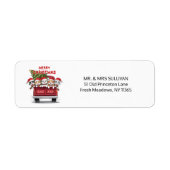 Five Jolly Christmas Cats Red Truck Return Address (Vorne)