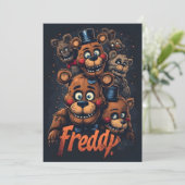 Five Nights at Freddy's  Feiertagskarte (Stehend Vorderseite)