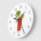 Five O'Clock Irgendwo blutig Mary Cocktail Große Wanduhr (Winkel)
