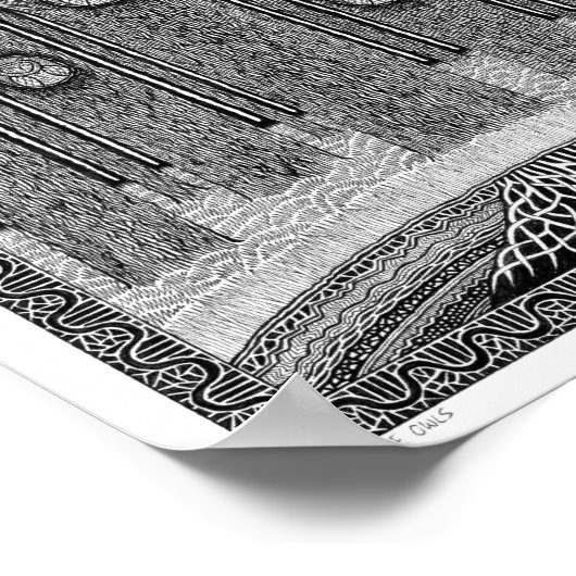 Five Owls Poster (Ecke)