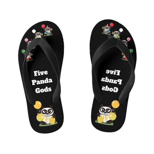 Five Panda Gods Yang Kinderbadesandalen (Fußbett)