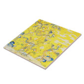 Five Phoenixes in Garden Chinese Yellow Floral Fliese (Seite)