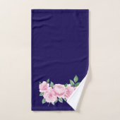 Five Pink Roses Badhandtuch Set (Handtuch)