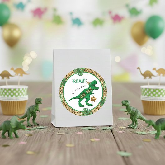 Five-Rex Dinosaur 5. Geburtstag Runder Aufkleber