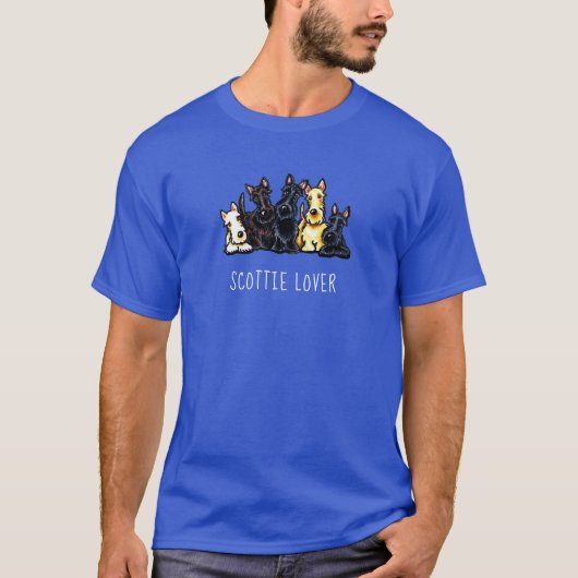 Five Scottish Terrier Lover T-Shirt (Vorderseite)