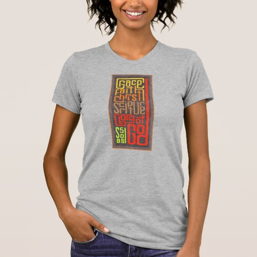 Five Solas Typografie T-Shirt (Vorderseite)