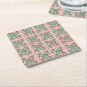 Five Square Coaster Rechteckiger Pappuntersetzer (angewinkelt)
